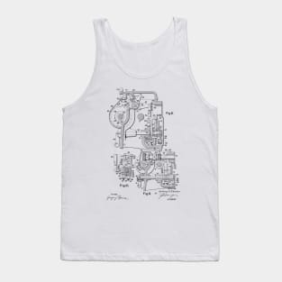 Zigzag Mechanism for Sewing Machine Vintage Patent Hand Drawing Tank Top